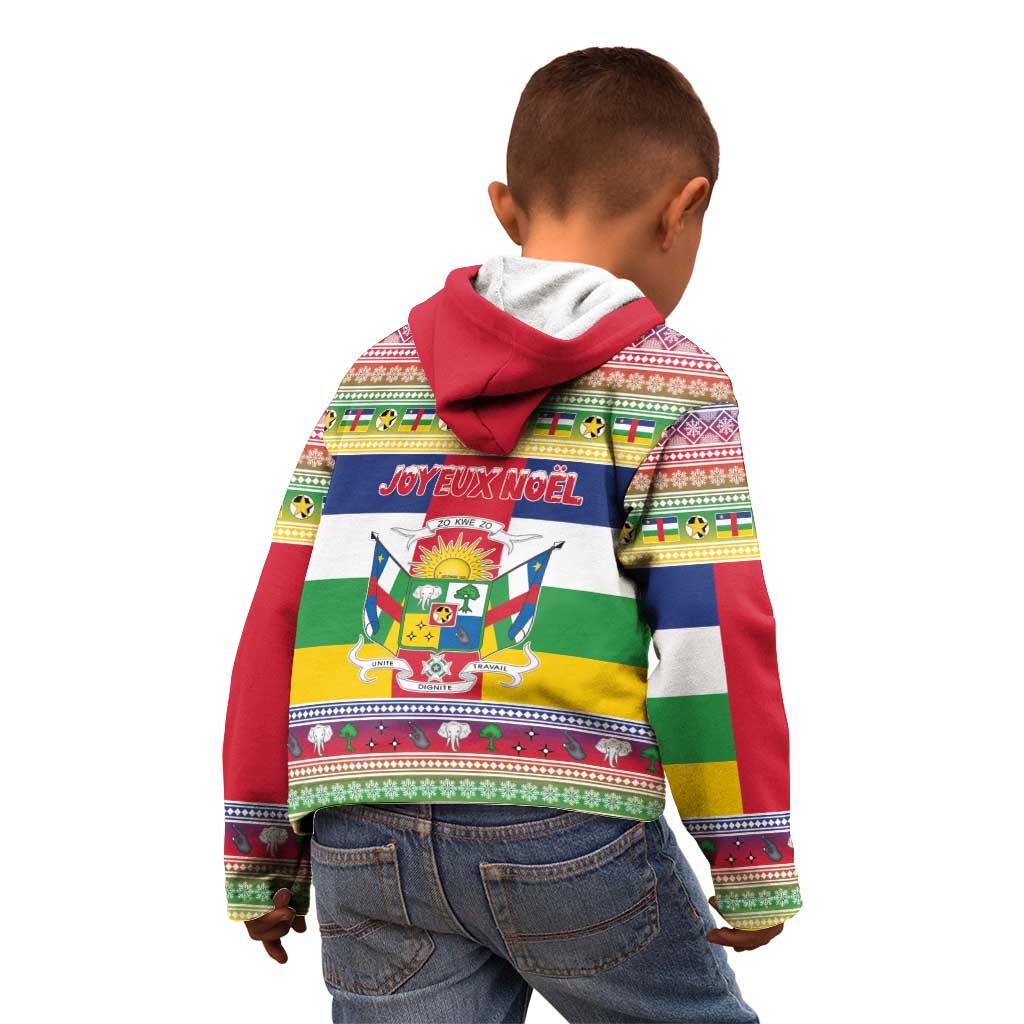 Central African Republic Christmas Kid Hoodie Joyeux Noel - Wonder Print Shop
