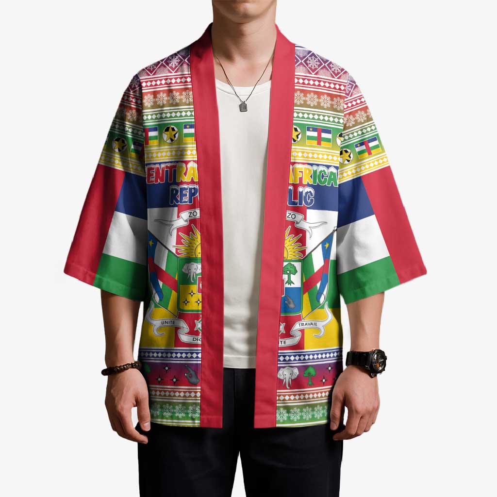 Central African Republic Christmas Kimono Joyeux Noel - Wonder Print Shop
