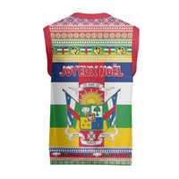 Central African Republic Christmas Knitted V-Neck Vest Joyeux Noel - Wonder Print Shop