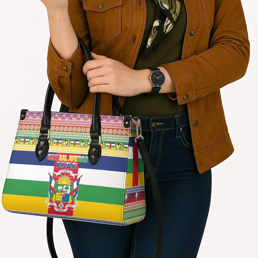 Central African Republic Christmas Leather Bag Joyeux Noel - Wonder Print Shop