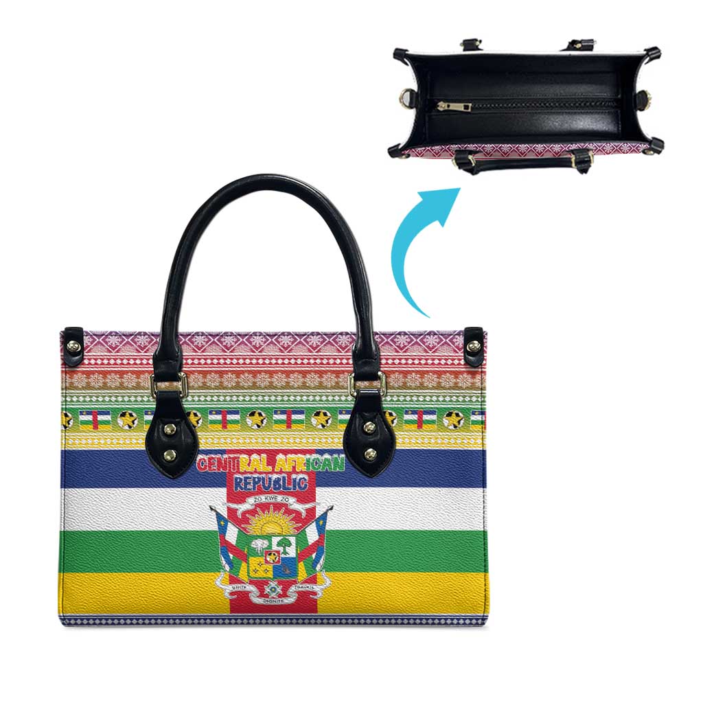 Central African Republic Christmas Leather Bag Joyeux Noel - Wonder Print Shop