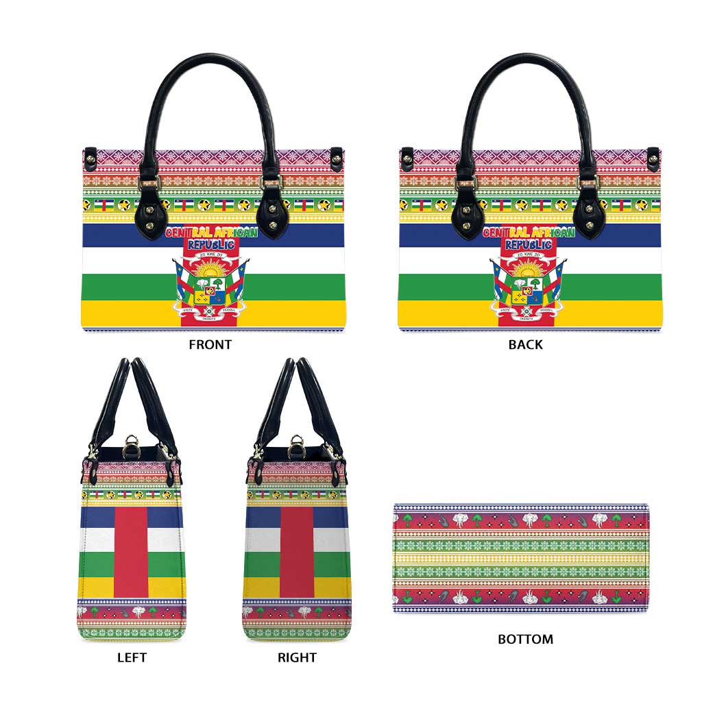Central African Republic Christmas Leather Bag Joyeux Noel - Wonder Print Shop