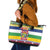 Central African Republic Christmas Leather Tote Bag Joyeux Noel - Wonder Print Shop