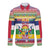 Central African Republic Christmas Long Sleeve Button Shirt Joyeux Noel - Wonder Print Shop