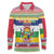 Central African Republic Christmas Long Sleeve Polo Shirt Joyeux Noel - Wonder Print Shop