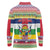 Central African Republic Christmas Long Sleeve Polo Shirt Joyeux Noel - Wonder Print Shop
