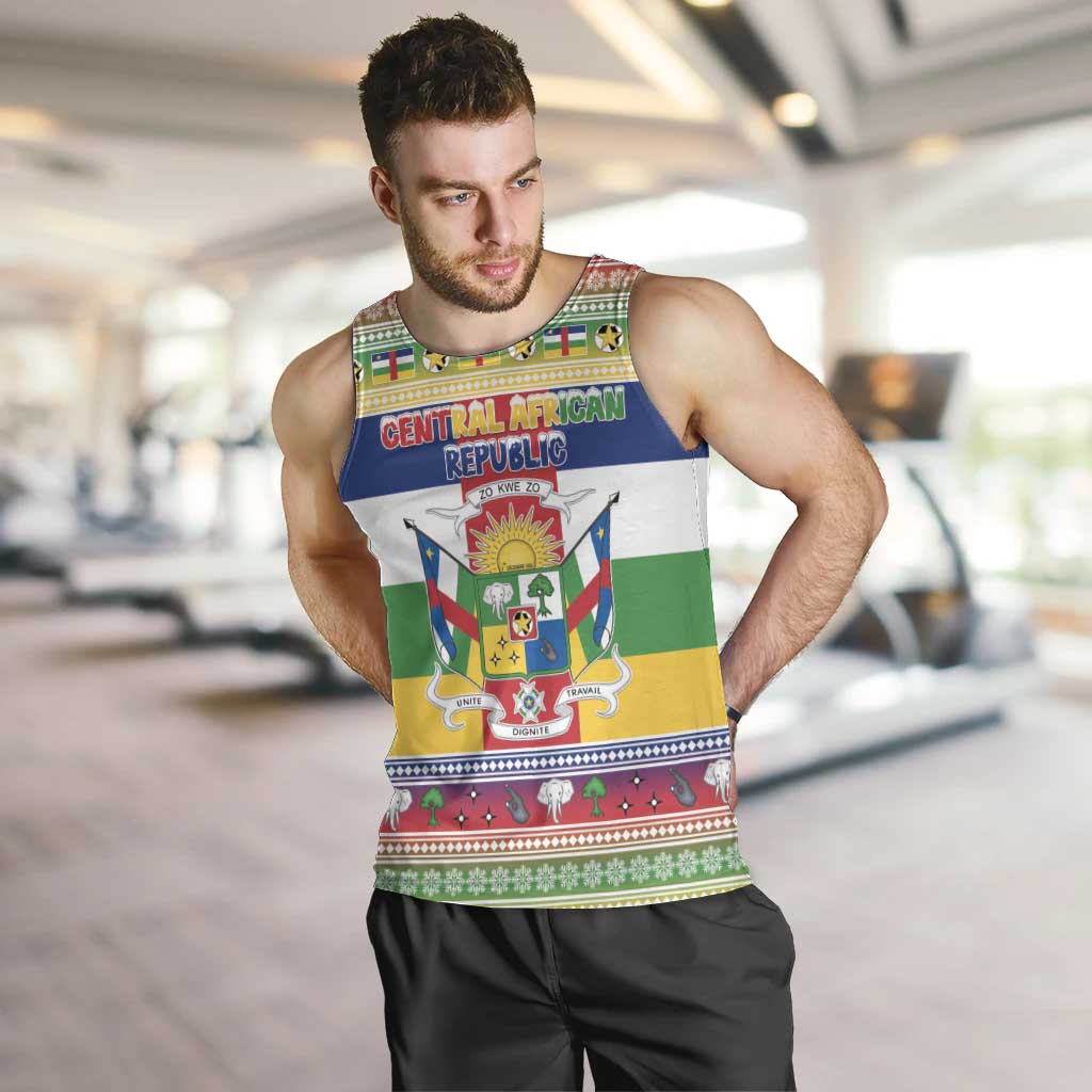 Central African Republic Christmas Men Tank Top Joyeux Noel - Wonder Print Shop