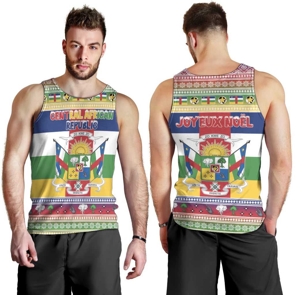 Central African Republic Christmas Men Tank Top Joyeux Noel - Wonder Print Shop