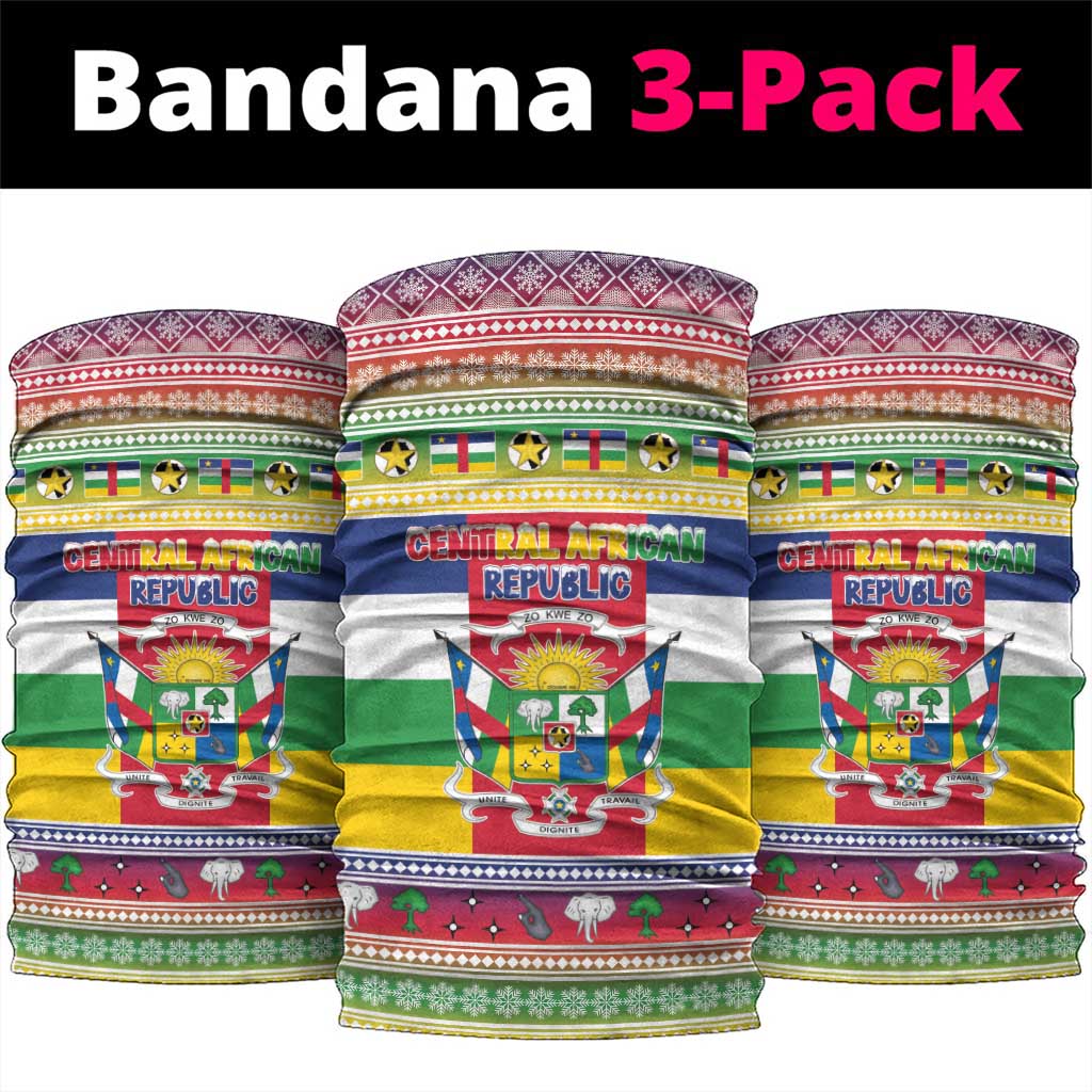 Central African Republic Christmas Neck Gaiter Joyeux Noel - Wonder Print Shop