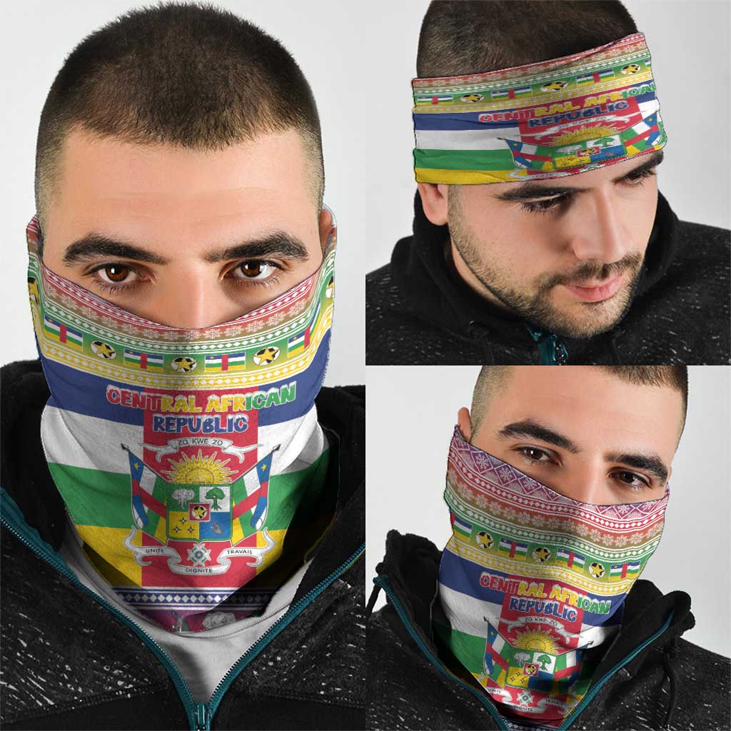 Central African Republic Christmas Neck Gaiter Joyeux Noel - Wonder Print Shop