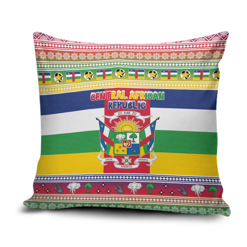 Central African Republic Christmas Pillow Cover Joyeux Noel - Wonder Print Shop