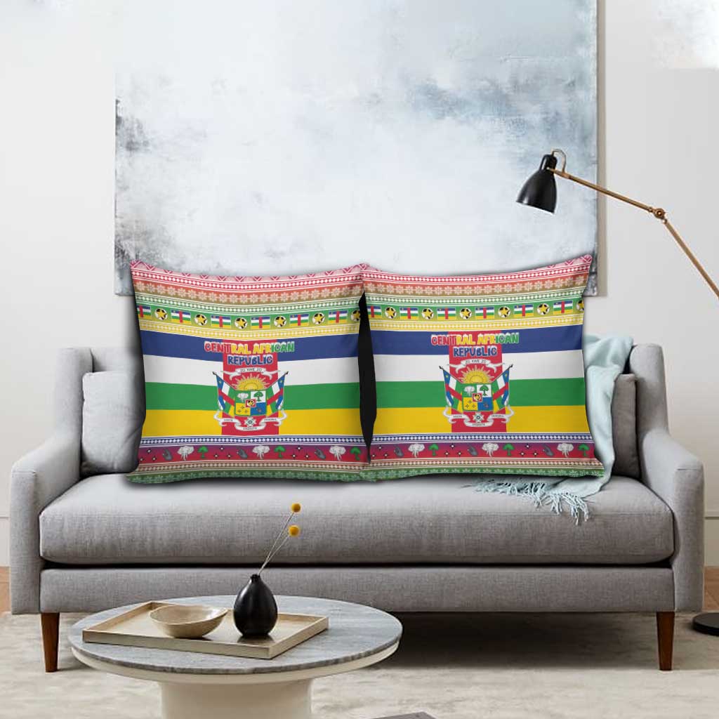 Central African Republic Christmas Pillow Cover Joyeux Noel - Wonder Print Shop