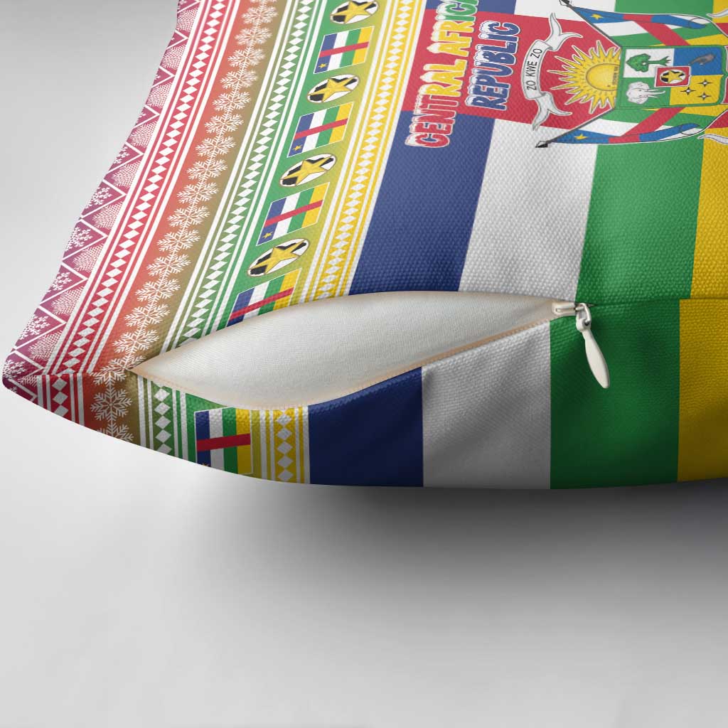 Central African Republic Christmas Pillow Cover Joyeux Noel - Wonder Print Shop
