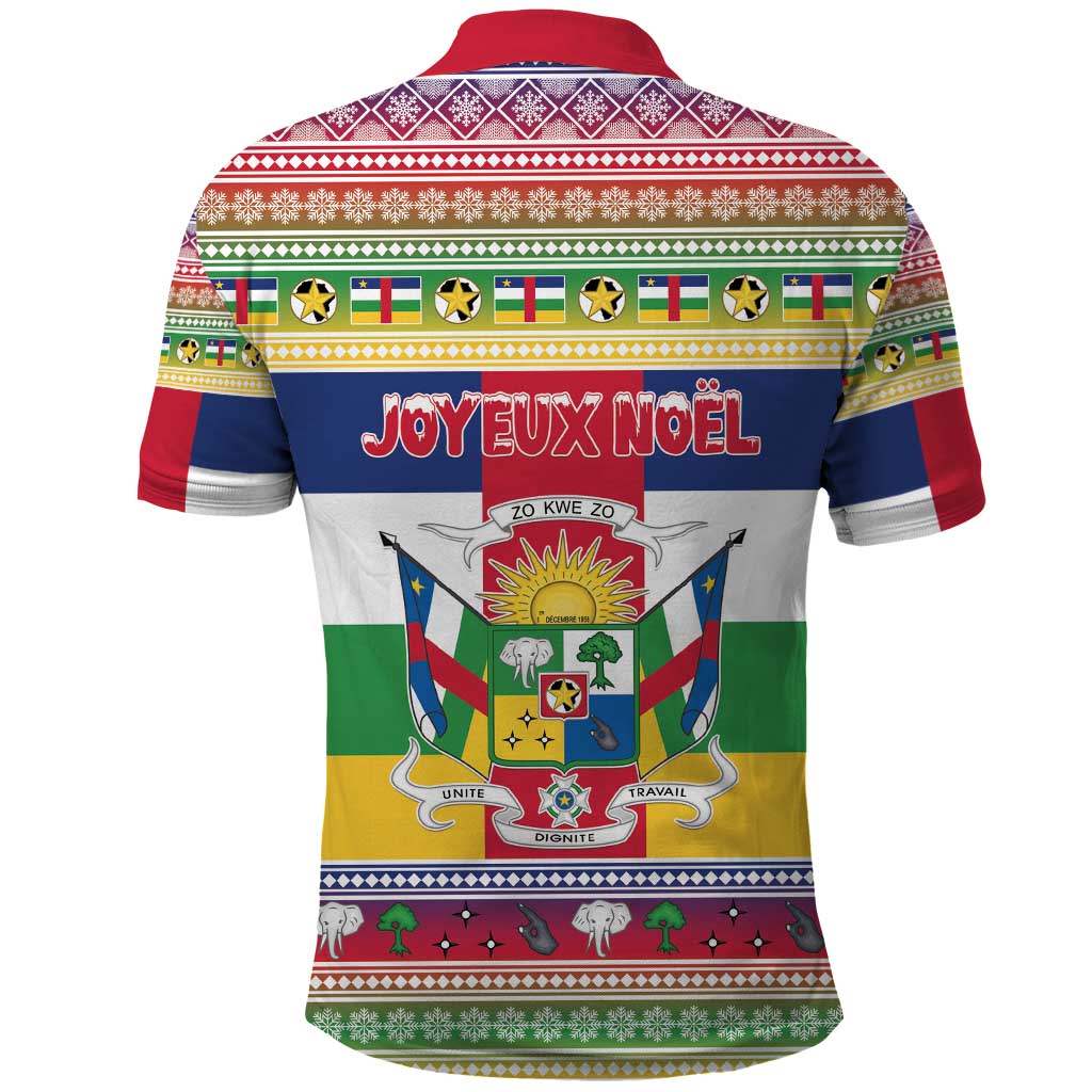 Central African Republic Christmas Polo Shirt Joyeux Noel - Wonder Print Shop