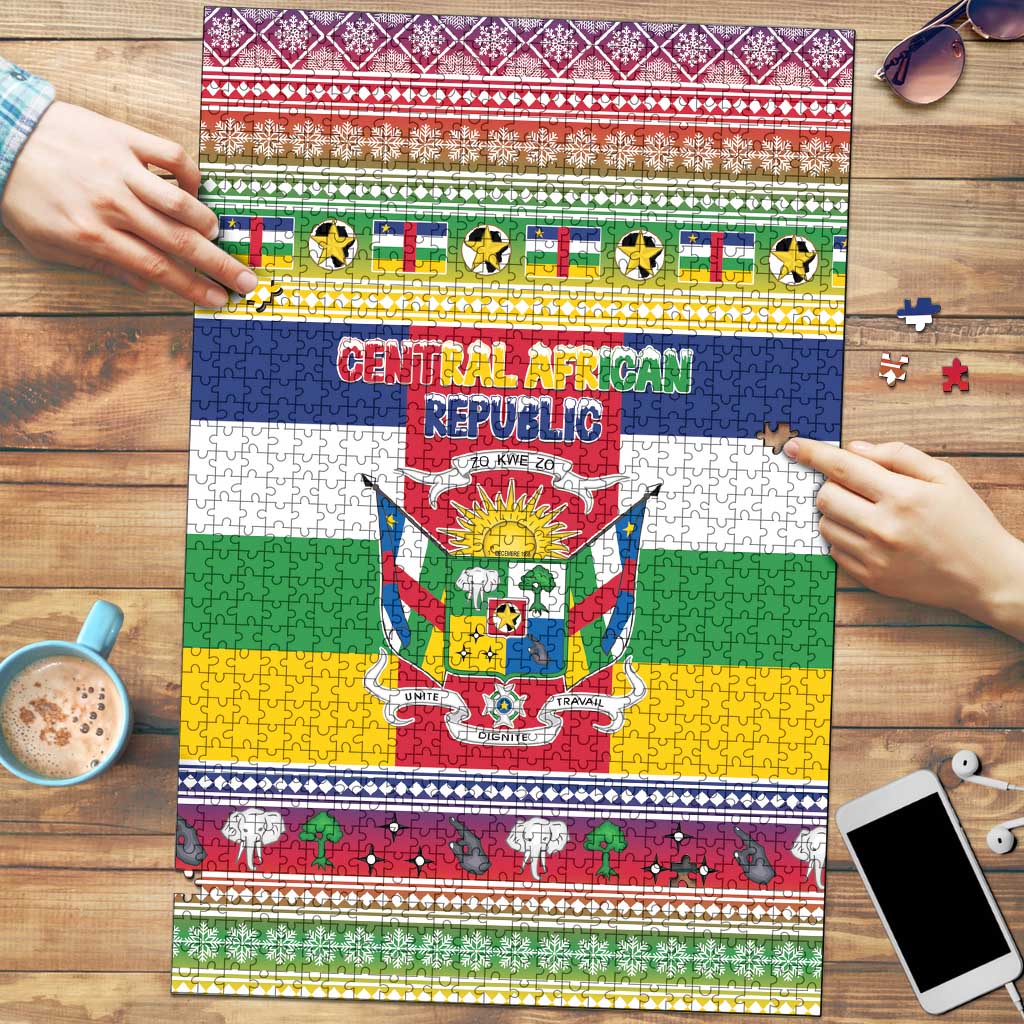 Central African Republic Christmas Puzzle Joyeux Noel - Wonder Print Shop