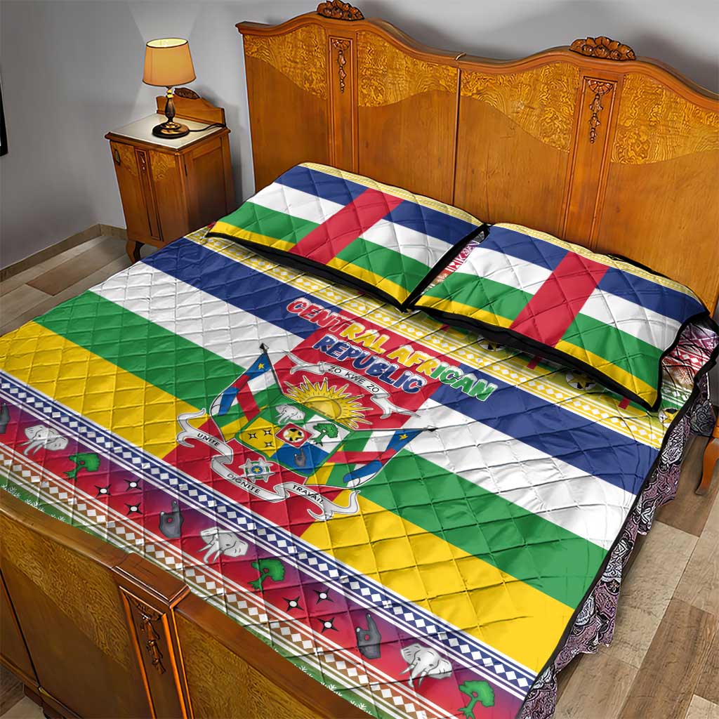 Central African Republic Christmas Quilt Bed Set Joyeux Noel - Wonder Print Shop