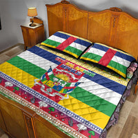 Central African Republic Christmas Quilt Bed Set Joyeux Noel - Wonder Print Shop