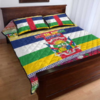 Central African Republic Christmas Quilt Bed Set Joyeux Noel - Wonder Print Shop