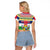 Central African Republic Christmas Raglan Cropped T Shirt Joyeux Noel - Wonder Print Shop