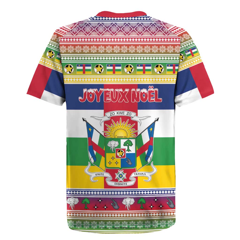 Central African Republic Christmas Rugby Jersey Joyeux Noel - Wonder Print Shop