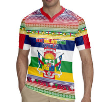 Central African Republic Christmas Rugby Jersey Joyeux Noel - Wonder Print Shop
