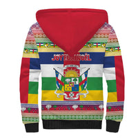 Central African Republic Christmas Sherpa Hoodie Joyeux Noel - Wonder Print Shop