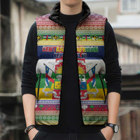 Central African Republic Christmas Sleeveless Puffer Jacket Joyeux Noel - Wonder Print Shop