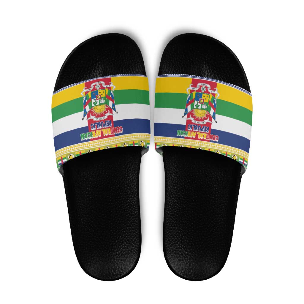 Central African Republic Christmas Slide Sandals Joyeux Noel - Wonder Print Shop