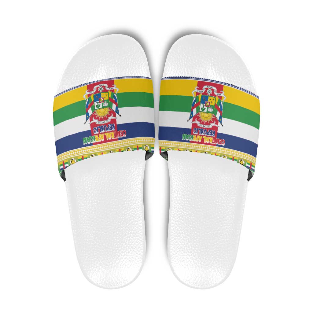 Central African Republic Christmas Slide Sandals Joyeux Noel - Wonder Print Shop