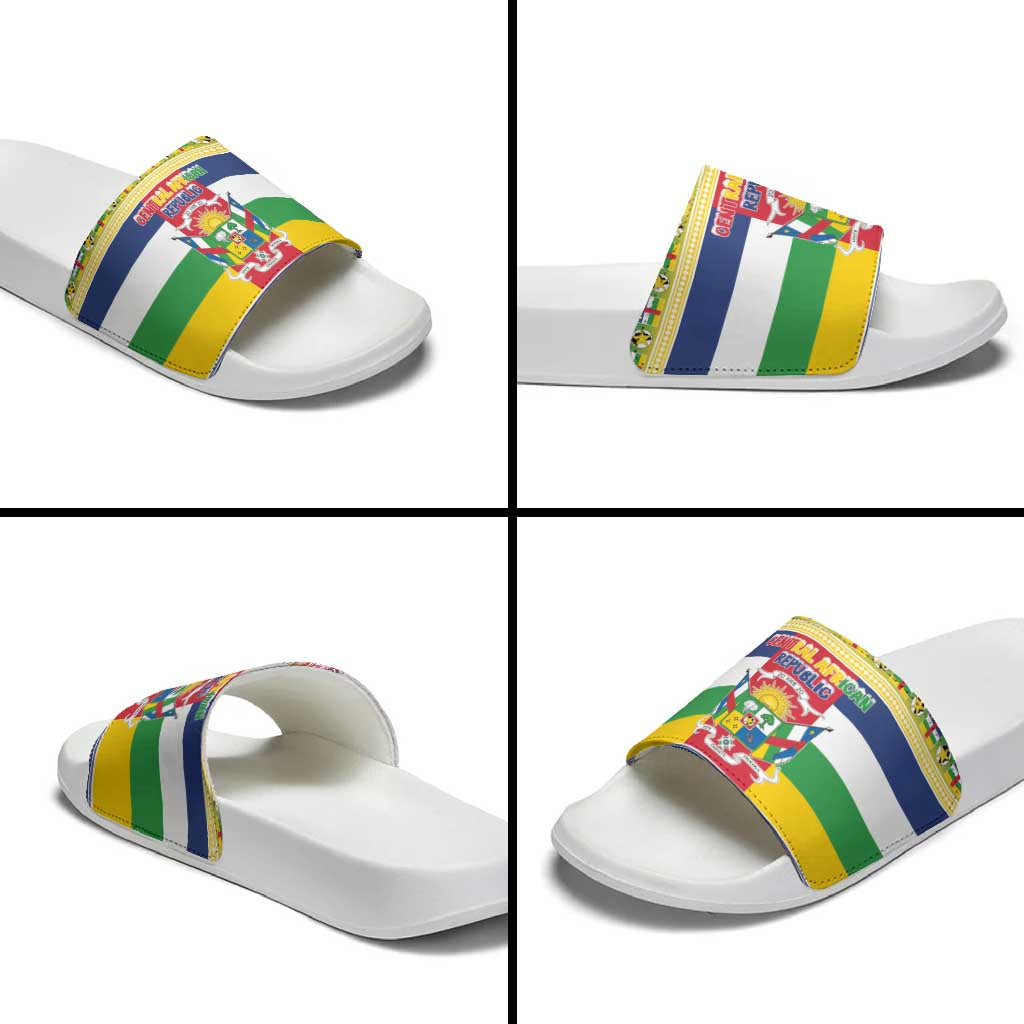 Central African Republic Christmas Slide Sandals Joyeux Noel - Wonder Print Shop