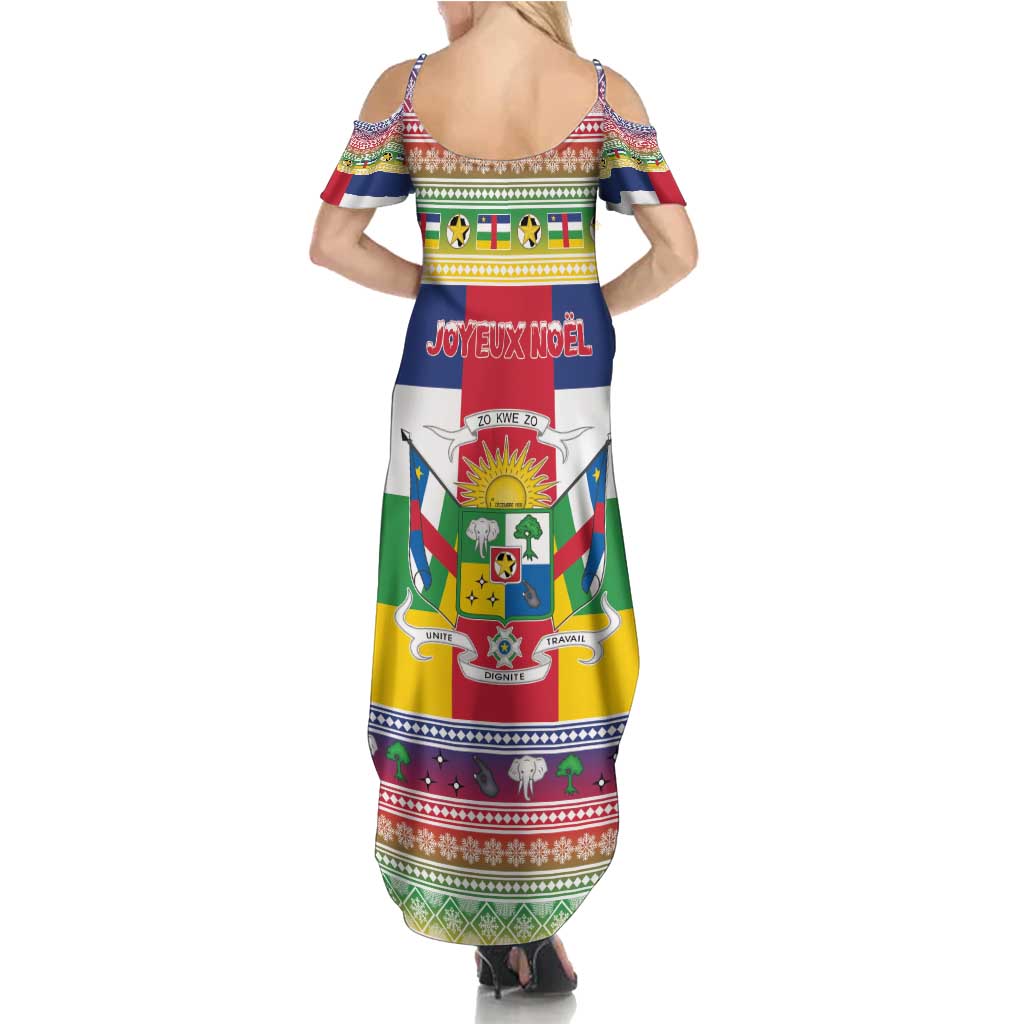 Central African Republic Christmas Summer Maxi Dress Joyeux Noel - Wonder Print Shop