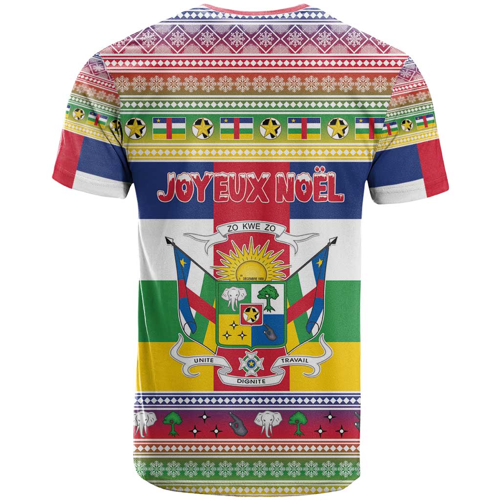 Central African Republic Christmas T Shirt Joyeux Noel - Wonder Print Shop