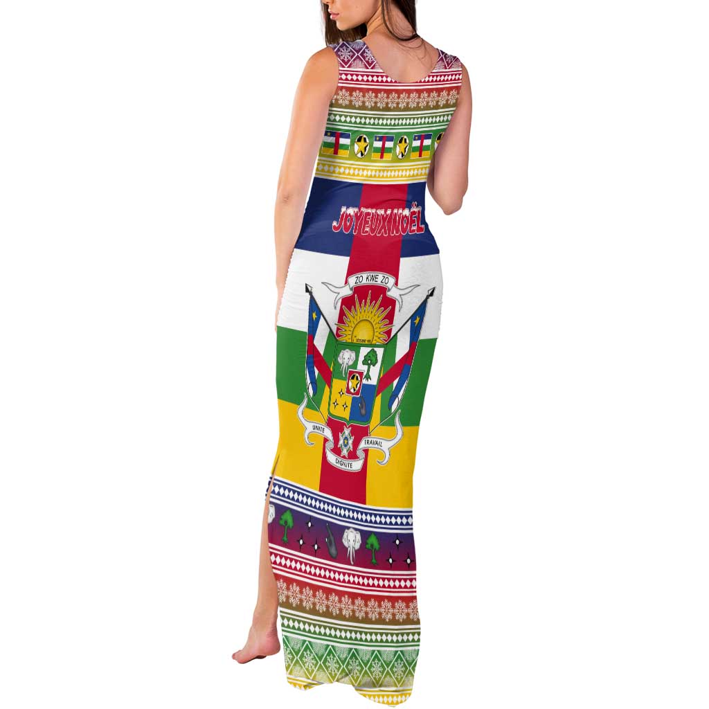 Central African Republic Christmas Tank Maxi Dress Joyeux Noel - Wonder Print Shop