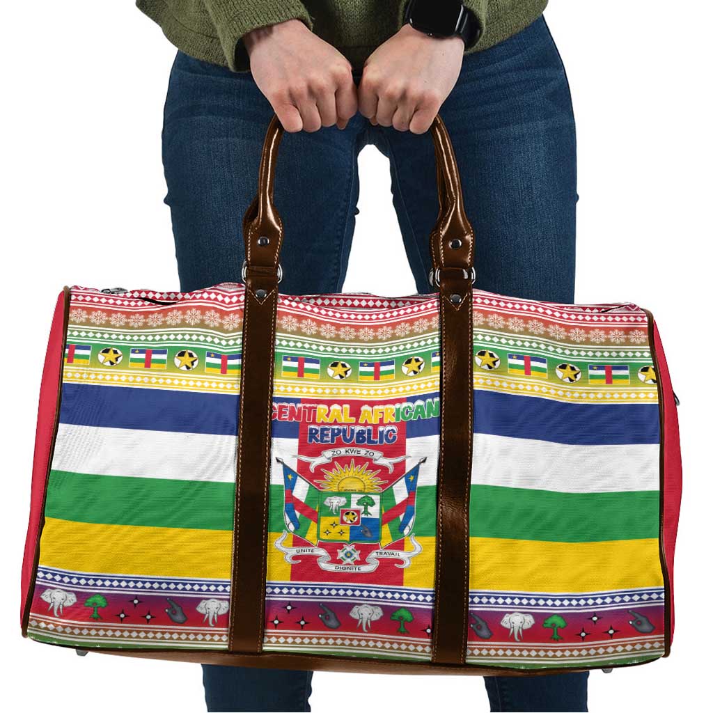Central African Republic Christmas Travel Bag Joyeux Noel - Wonder Print Shop