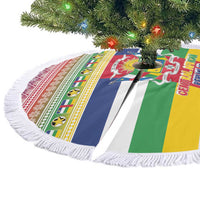 Central African Republic Christmas Tree Skirt Joyeux Noel - Wonder Print Shop