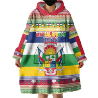 Central African Republic Christmas Wearable Blanket Hoodie Joyeux Noel - Wonder Print Shop