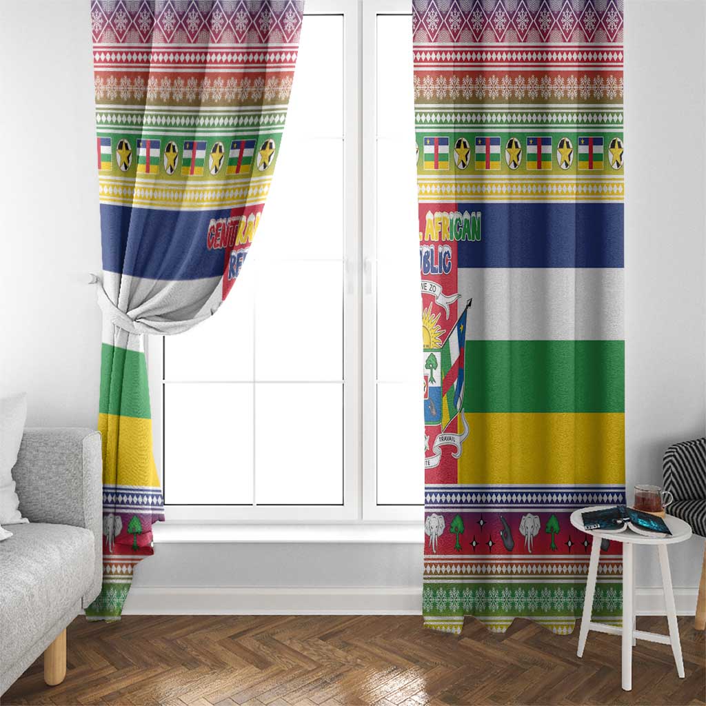 Central African Republic Christmas Window Curtain Joyeux Noel - Wonder Print Shop