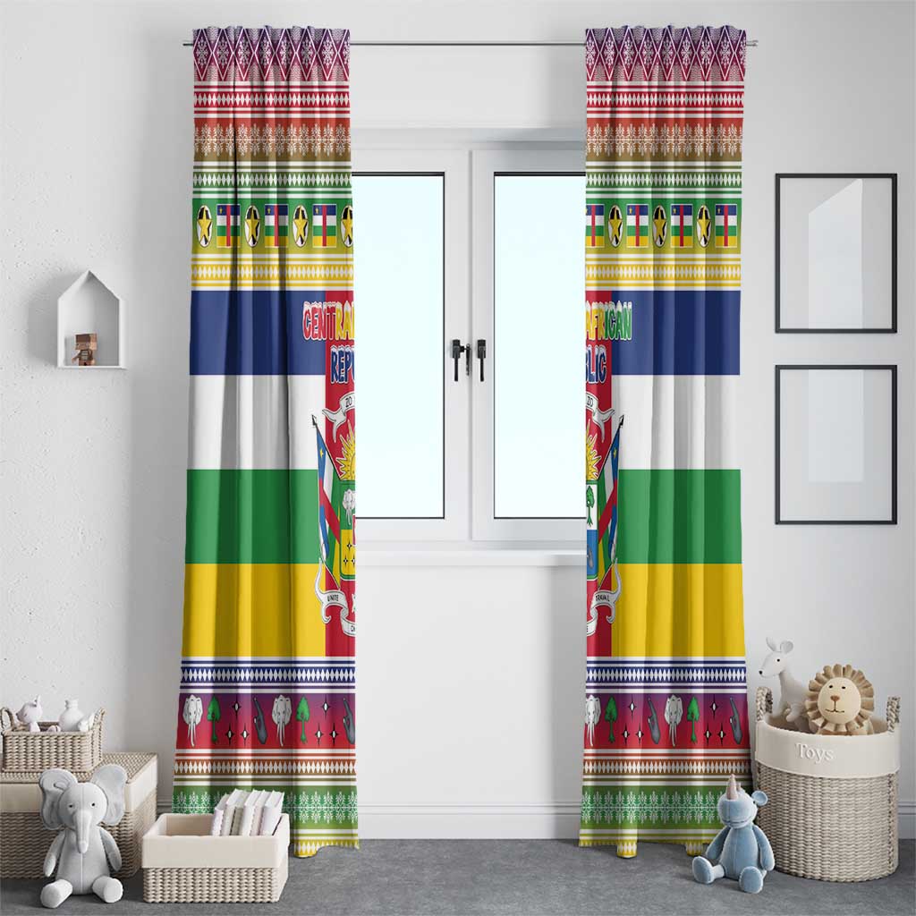 Central African Republic Christmas Window Curtain Joyeux Noel - Wonder Print Shop