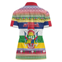 Central African Republic Christmas Women Polo Shirt Joyeux Noel - Wonder Print Shop