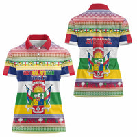Central African Republic Christmas Women Polo Shirt Joyeux Noel - Wonder Print Shop