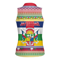 Central African Republic Christmas Women Sleeveless Polo Shirt Joyeux Noel - Wonder Print Shop