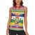 Central African Republic Christmas Women Sleeveless Polo Shirt Joyeux Noel - Wonder Print Shop