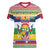 Central African Republic Christmas Women V-Neck T-Shirt Joyeux Noel - Wonder Print Shop