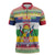 Central African Republic Christmas Zipper Polo Shirt Joyeux Noel - Wonder Print Shop
