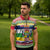 Central African Republic Christmas Zipper Polo Shirt Joyeux Noel - Wonder Print Shop