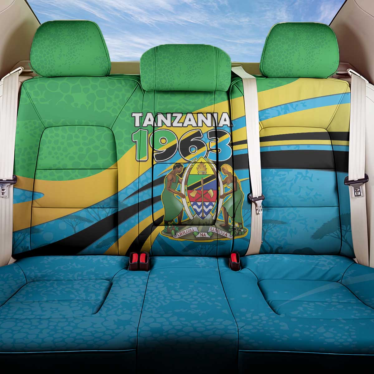Tanzania 1963 Back Car Seat Cover Happy Independence Day - Wonder Print Shop