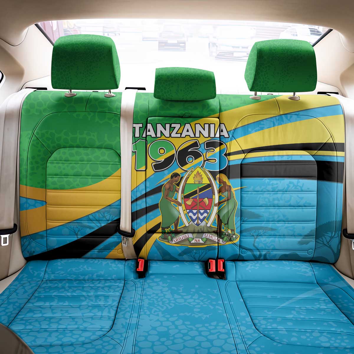 Tanzania 1963 Back Car Seat Cover Happy Independence Day - Wonder Print Shop