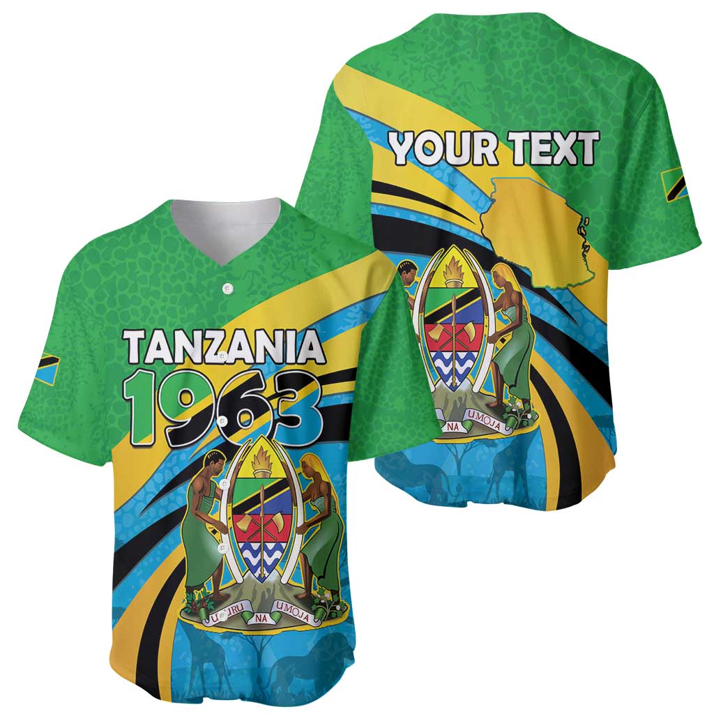 Personalized Tanzania 1963 Baseball Jersey Happy Independence Day - Wonder Print Shop