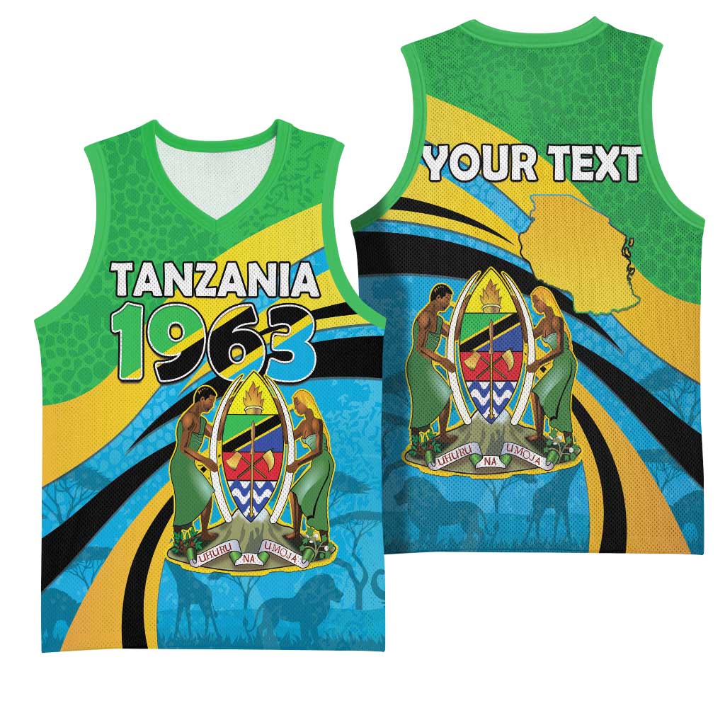 Personalized Tanzania 1963 Basketball Jersey Happy Independence Day - Wonder Print Shop