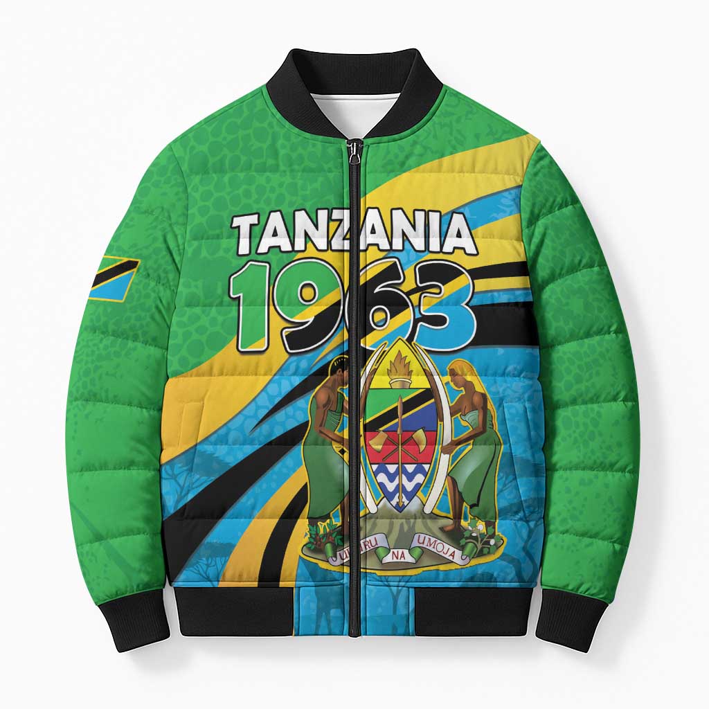Personalized Tanzania 1963 Bomber Puffer Jacket Happy Independence Day - Wonder Print Shop